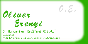 oliver erenyi business card